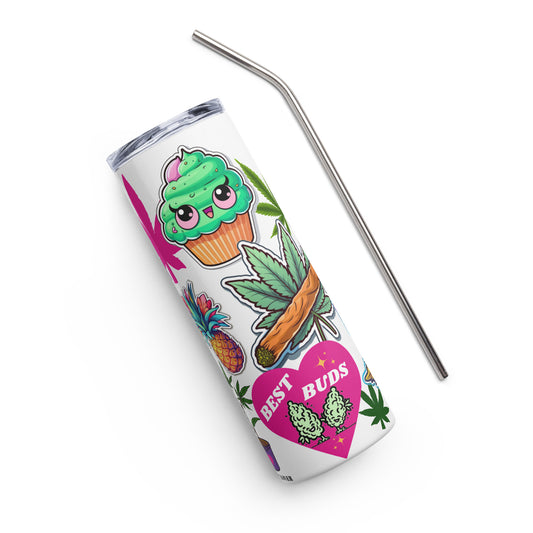 Cannabis Sticker Collage Tumbler