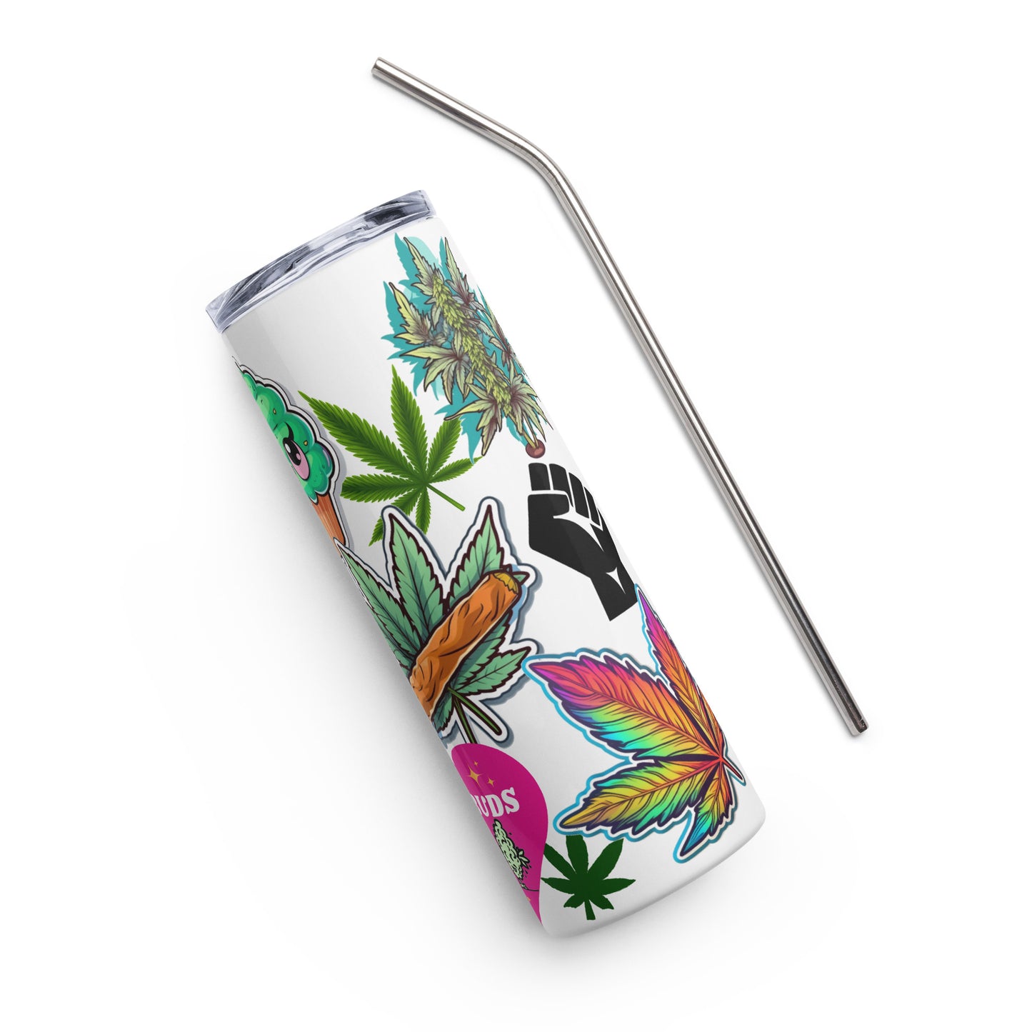 Cannabis Sticker Collage Tumbler