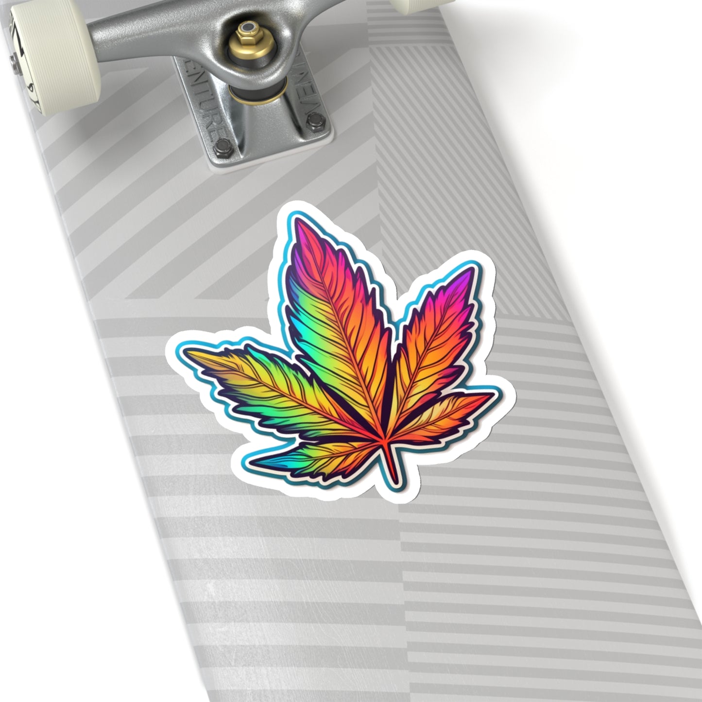 Colorful Cannabis Leaf Sticker