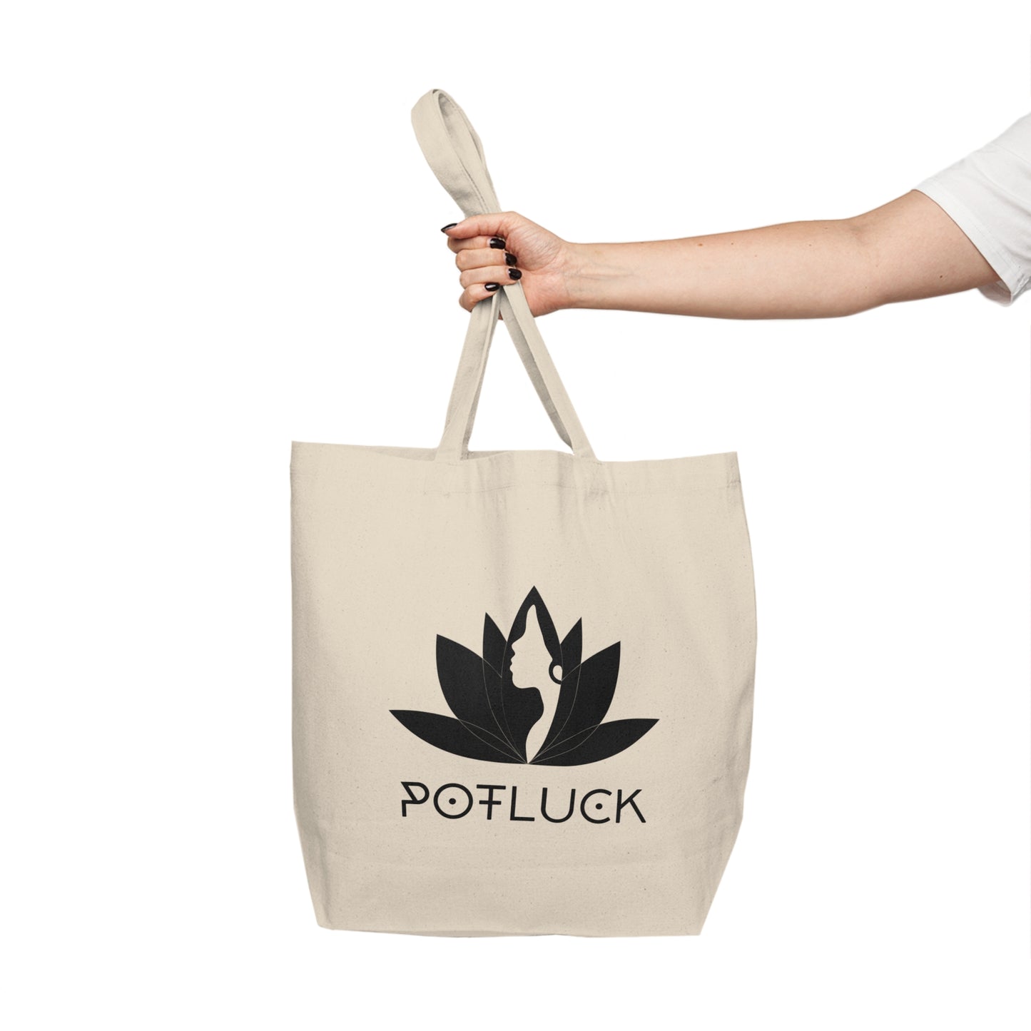 Potluck Canvas Shopping Tote