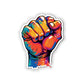 Colorful Power Fist Sticker - Pop Art Style