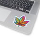 Colorful Cannabis Leaf Sticker