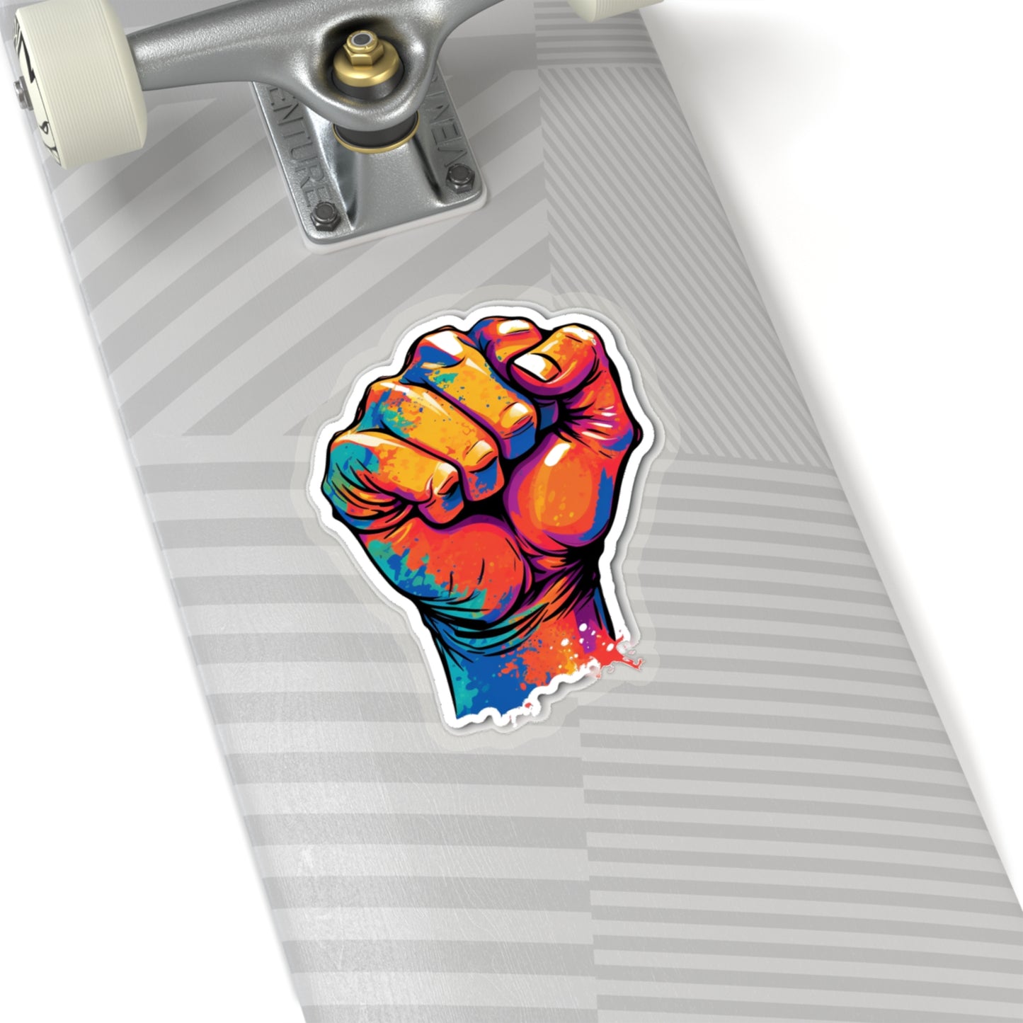 Colorful Power Fist Sticker - Pop Art Style