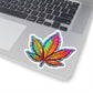 Colorful Cannabis Leaf Sticker