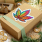 Colorful Cannabis Leaf Sticker
